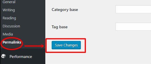Chọn Save Changes